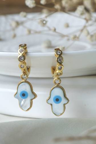 Hamsa hand gold plated bali