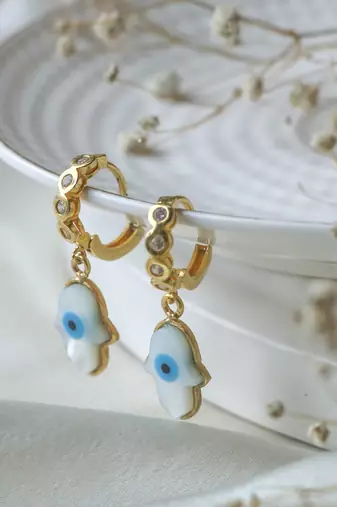 Hamsa hand gold plated bali