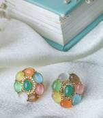 Handmade multi-colour stone studs