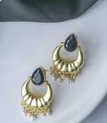 Gold plated black stone mini bali