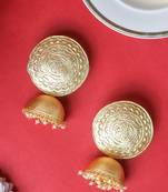 Traditional handcrafted matte gold jhumki