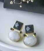 Natural b&w stone studs