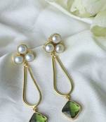 Handcrafted transparent basil western earring