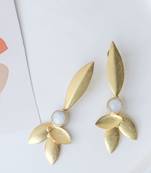Western white leaf earring