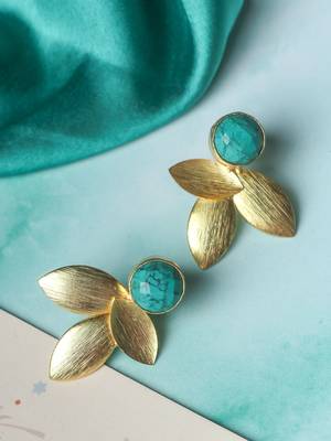 Delight firoza leaf studs 1