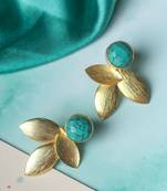 Delight firoza leaf studs