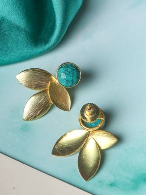 Delight firoza leaf studs 2