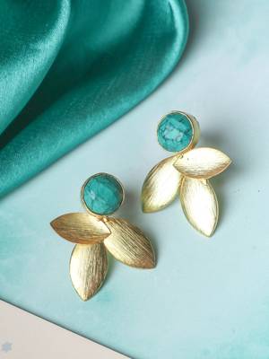 Delight firoza leaf studs 3