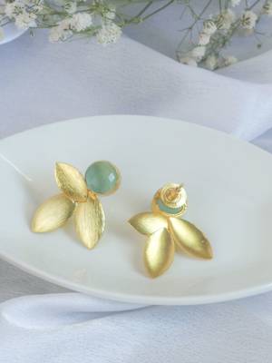 Delight mint leaf studs 2