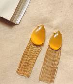 Western yellow chain earring