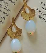 Trendy handmade gold plated studs