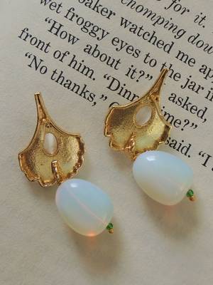 Trendy handmade gold plated studs 3