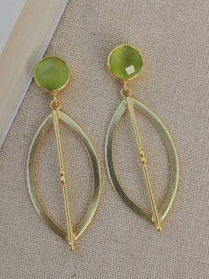 Handmade gold-plated pista earrings 1