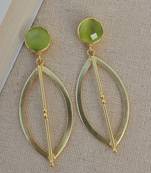 Handmade gold-plated pista earrings