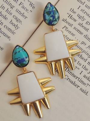 Handcrafted natural stone earrings 1