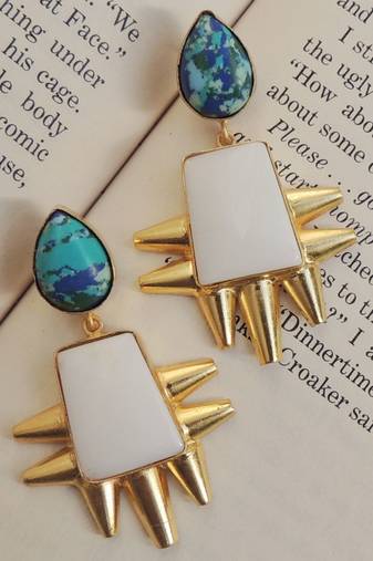 Handcrafted natural stone earrings