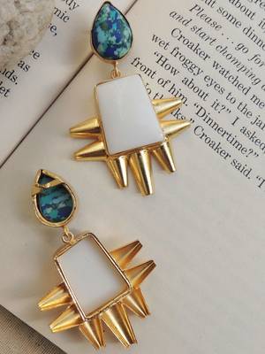 Handcrafted natural stone earrings 2
