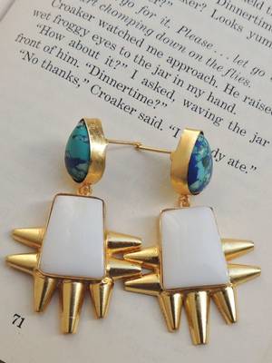 Handcrafted natural stone earrings 3