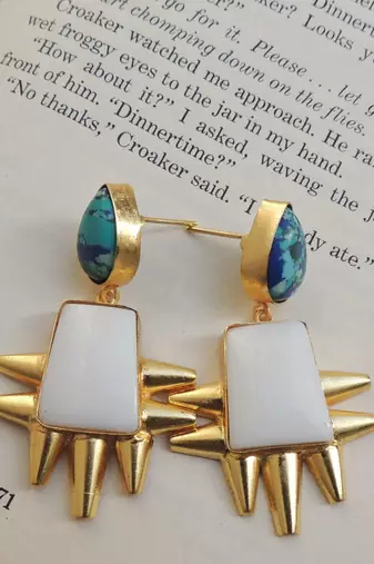 Handcrafted natural stone earrings