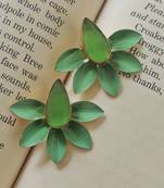 Hand-painted pastel green studs