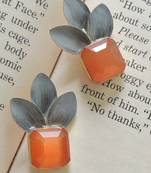 Hand-painted pastel grey studs