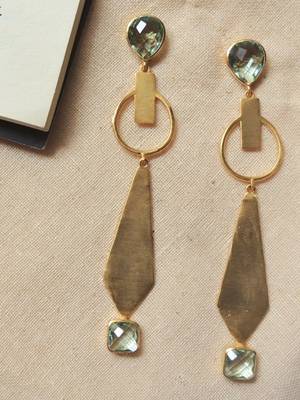 Matte plated statement earring 1