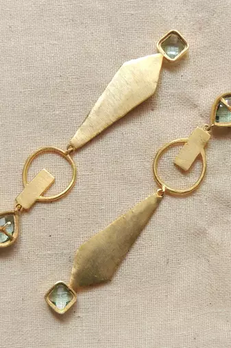 Matte plated statement earring