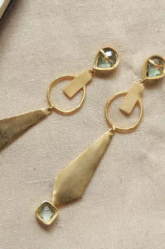 Matte plated statement earring