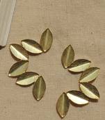Plain gold plated leaf studs