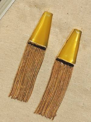 Western yellow chain earring 1