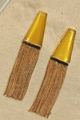 Western yellow chain earring