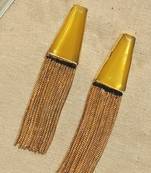 Western yellow chain earring