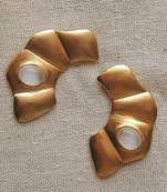 Western matte finish gold plated studs