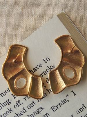 Western matte finish gold plated studs 3