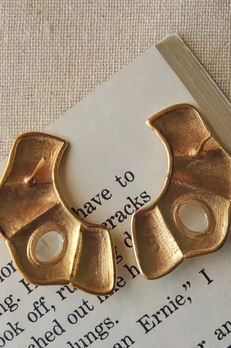 Western matte finish gold plated studs