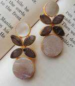 Natural stone designer earring