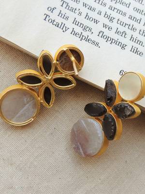 Natural stone designer earring 2