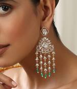 Mint polki dangler earrings