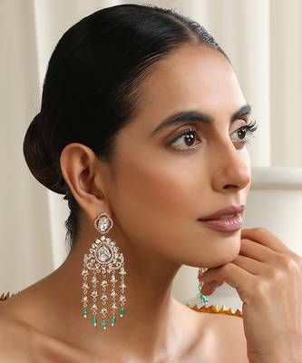 Mint polki dangler earrings 3
