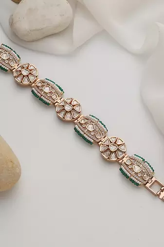 Green polki bracelet