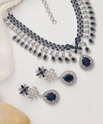 Blue zirconia necklace set 5