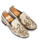 Golden garden slipons