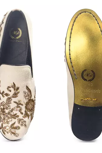 Golden garden slipons