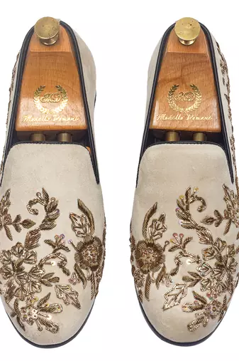 Golden garden slipons