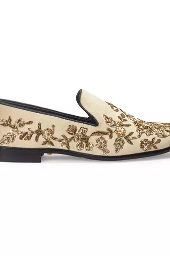 Golden garden slipons