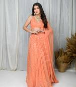 Peach Lehenga Set