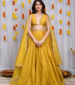 Mustard Silk Lehenga