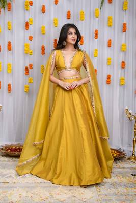 Mustard Silk Lehenga 2
