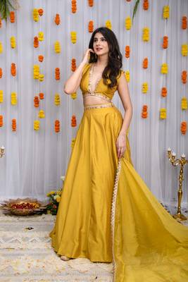 Mustard Silk Lehenga 3