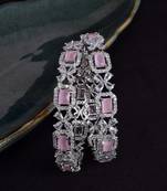 Bollywood style cubic zirconia stone beaded bangle set rose quart bangle bridal bangle set western bangle